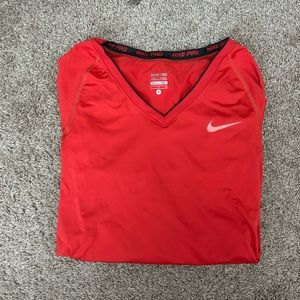 Nike pro red long sleeve